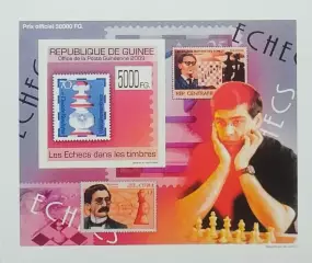 Люкс-блок картон б/з. Гвинея 2009. Шахматы. (2)
