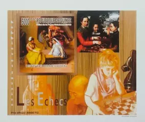 Люкс-блок картон б/з. Гвинея 2010. Шахматы. (4)