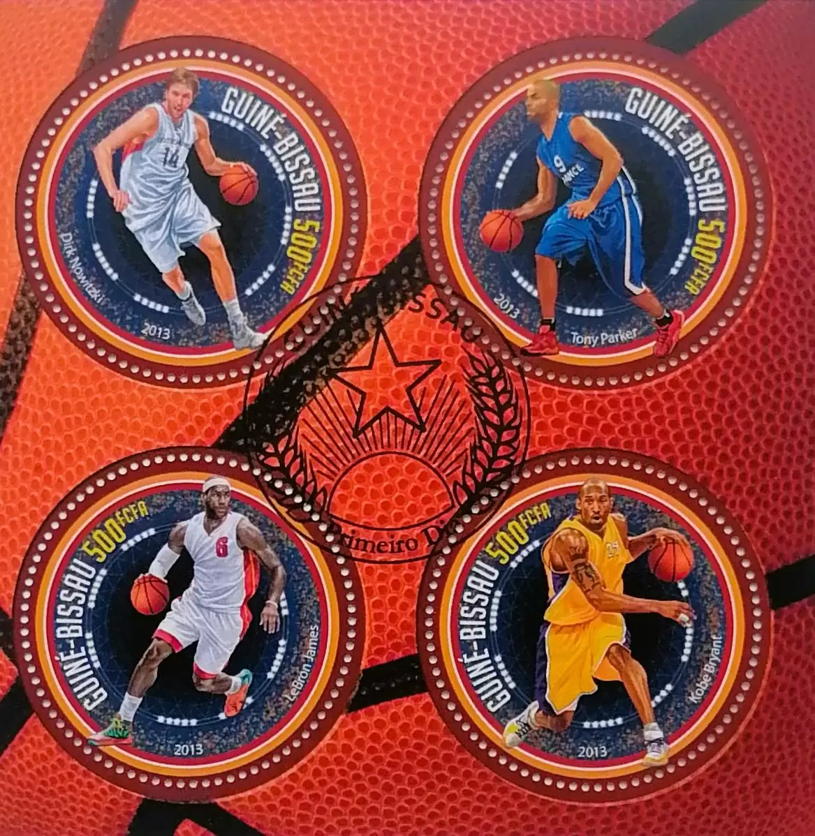 Гвинея-Бисау 2013. Баскетбол. Новицки. Тони Паркер. Леброн Джеймс. Коби Брайант.