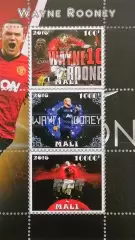 Малый лист. Мали 2016. Уэйн Руни.