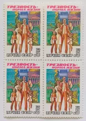 СССР 1985. Трезвость - норма жизни. Семейный отдых. Квартблок.