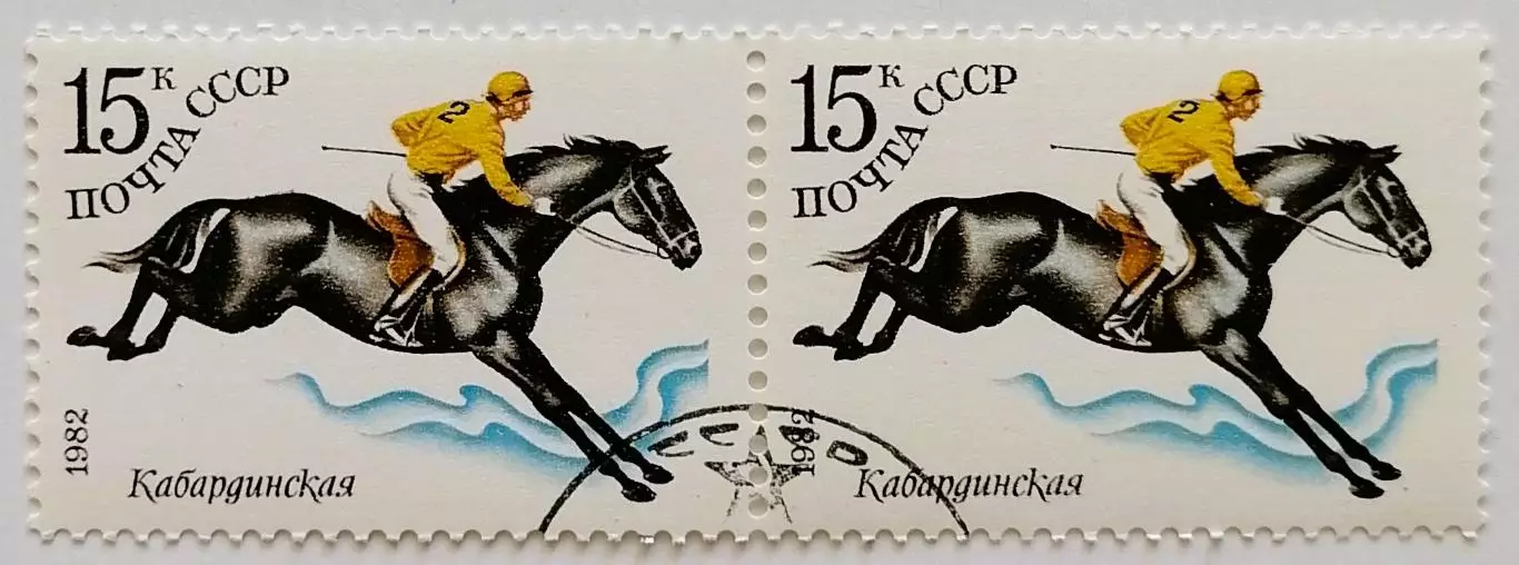 СССР 1982. Коневодство в СССР. Кабардинская. Пара.1*