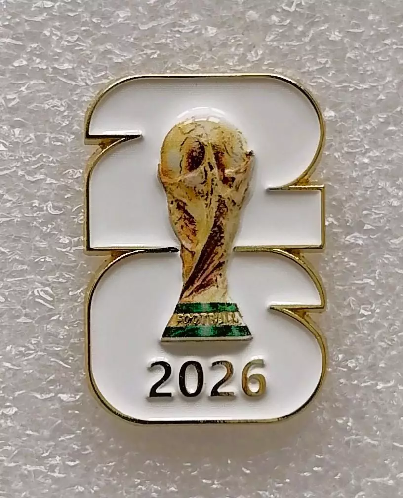 Значок. Чемпионат мира по футболу 2026. Эмблема белая.