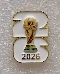 Значок. Чемпионат мира по футболу 2026. Эмблема белая.