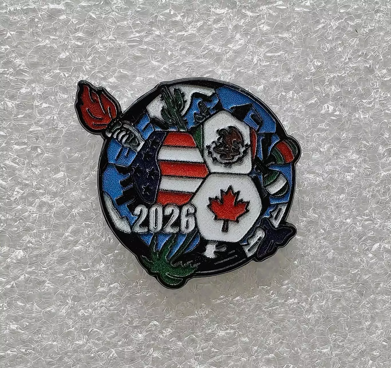 Значок. Чемпионат мира по футболу 2026. США. Канада. Мексика. (2)