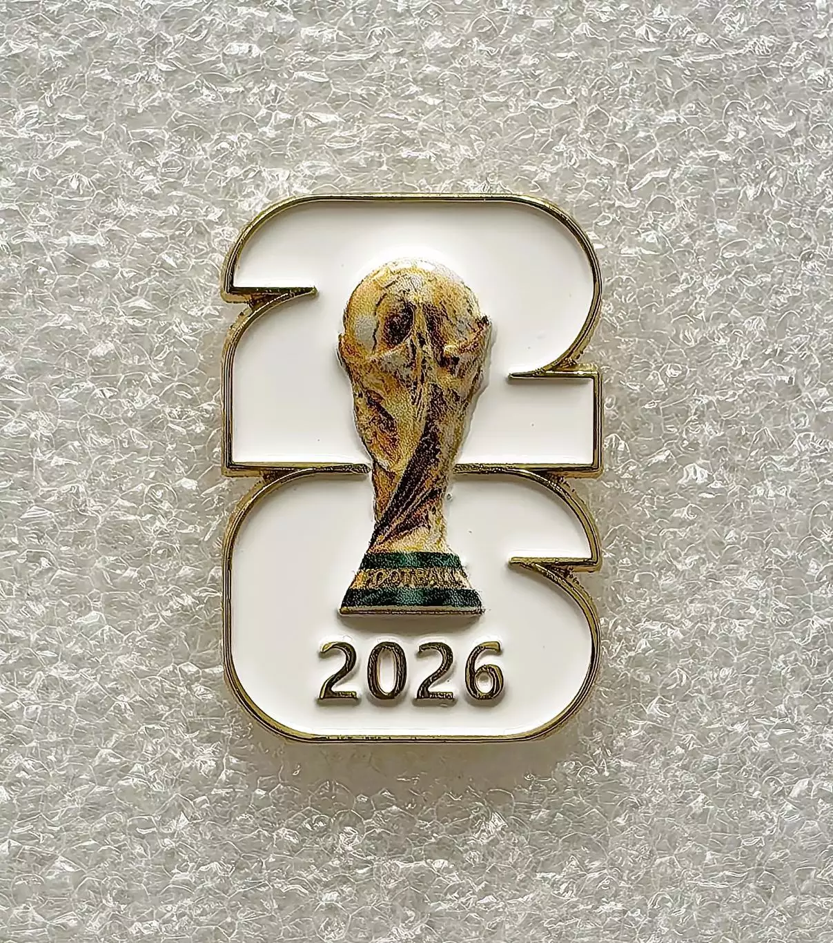 Значок. Чемпионат мира по футболу 2026. Эмблема белая.