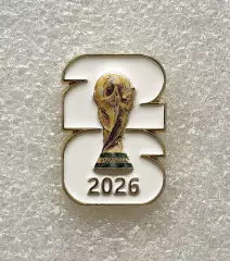 Значок. Чемпионат мира по футболу 2026. Эмблема белая.