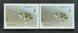 СССР 1985. Животные Красной книги СССР. Тушканчик. Пара.1.