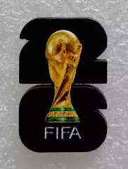 Значок. Чемпионат мира по футболу 2026. Эмблема черная.