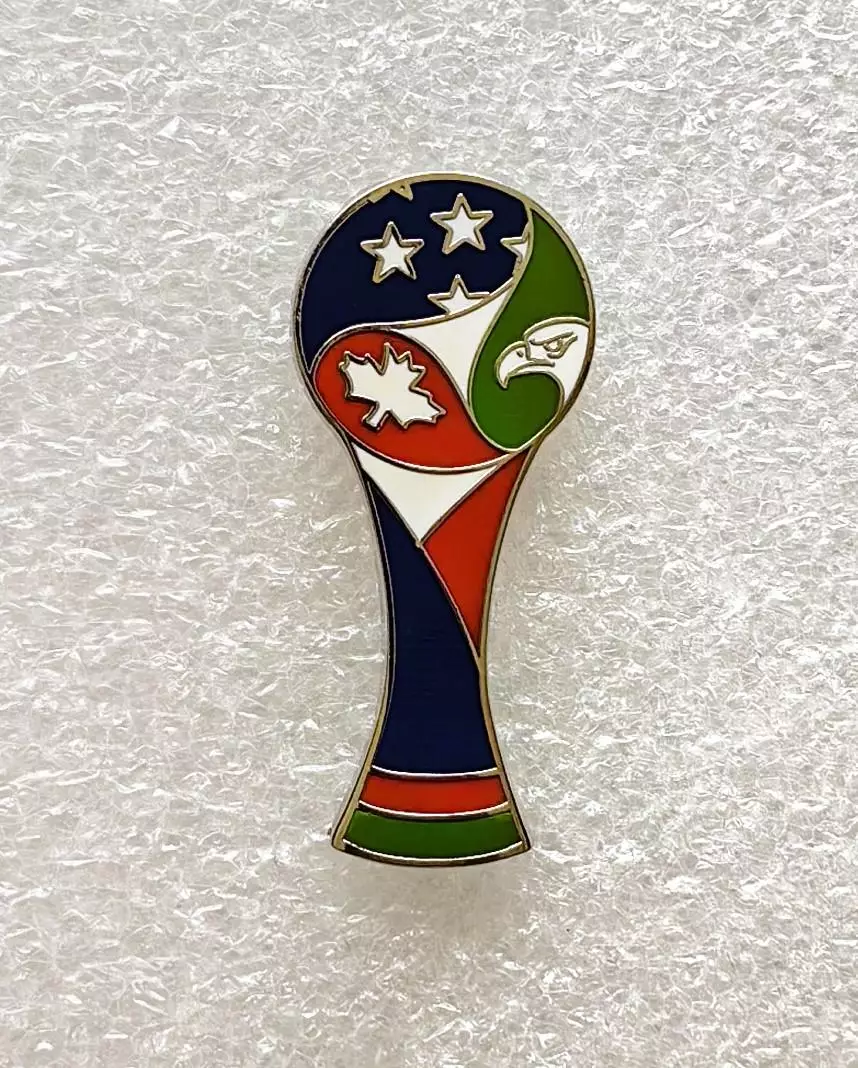 Значок. Чемпионат мира по футболу 2026. США. Канада. Мексика. Кубок.
