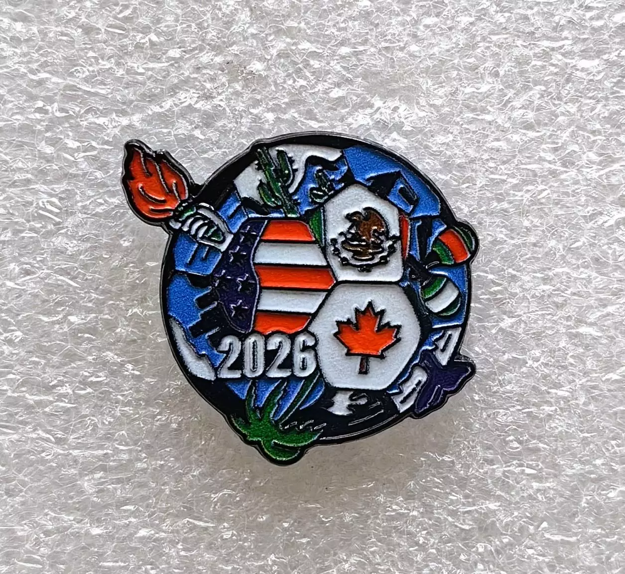 Значок. Чемпионат мира по футболу 2026. США. Канада. Мексика. (4)