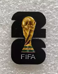 Значок. Чемпионат мира по футболу 2026. Эмблема черная.