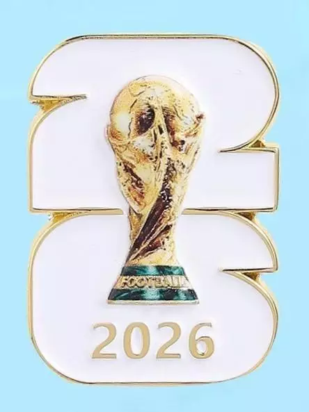 Значок. Чемпионат мира по футболу 2026. Эмблема белая.