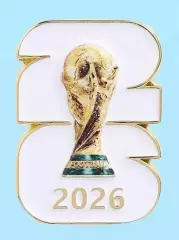 Значок. Чемпионат мира по футболу 2026. Эмблема белая.