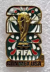 Значок. Чемпионат мира по футболу 2026. Эмблема. Мексика.