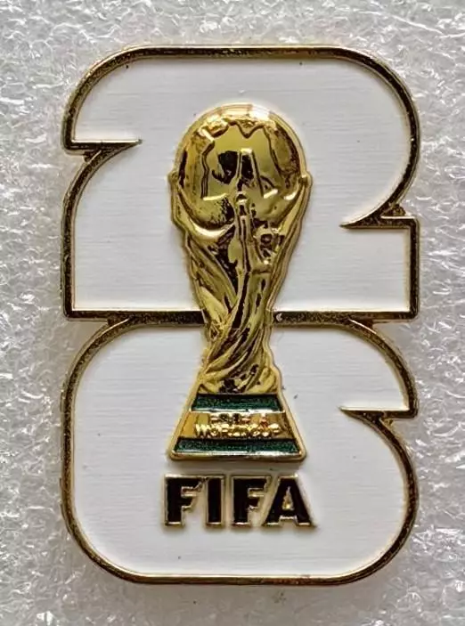 Значок. Чемпионат мира по футболу 2026. Эмблема белая. ФИФА.