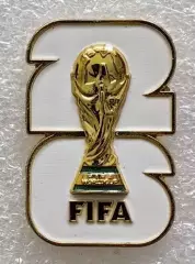 Значок. Чемпионат мира по футболу 2026. Эмблема белая. ФИФА.