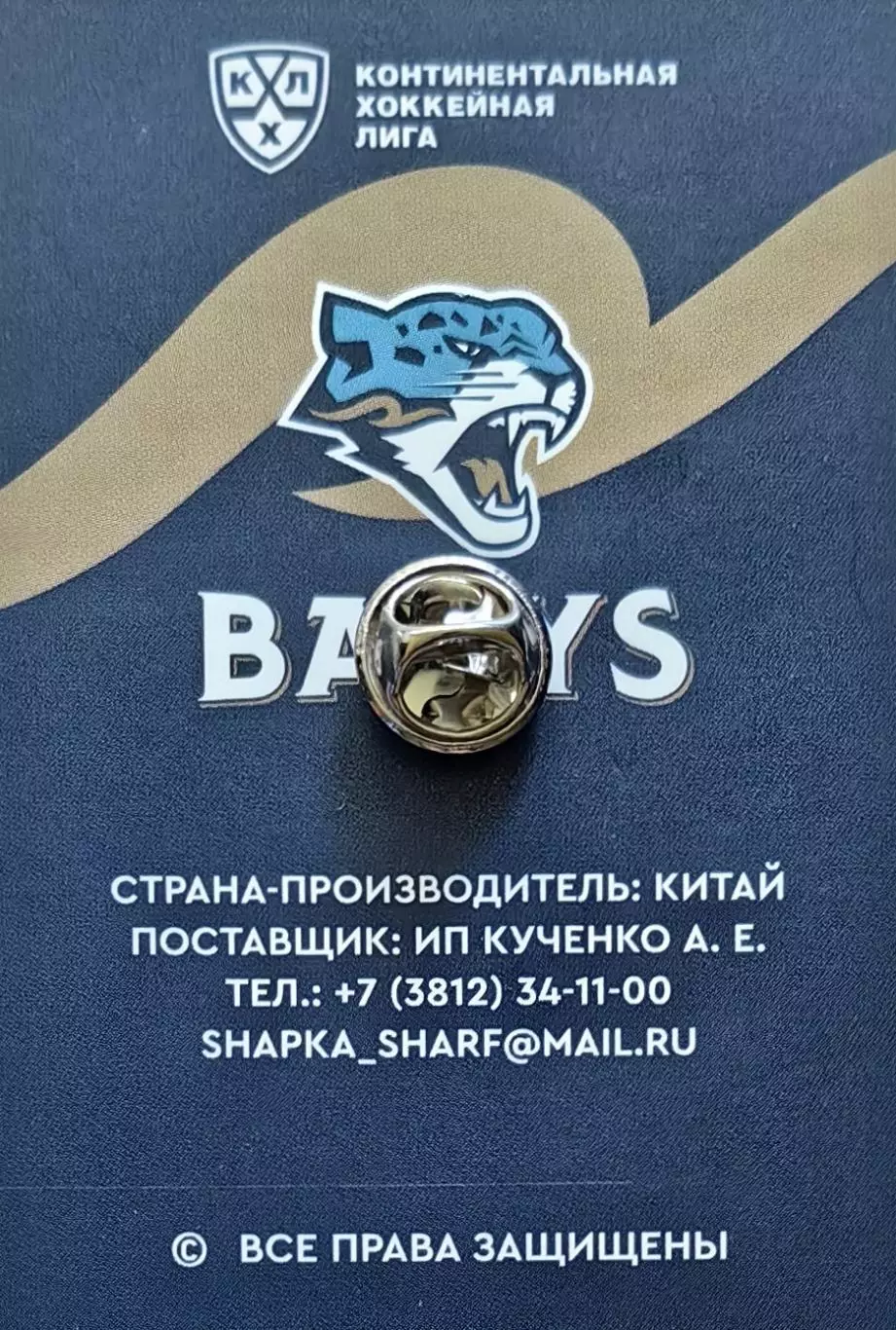 Значок. ХК Барыс Астана. (2) 1