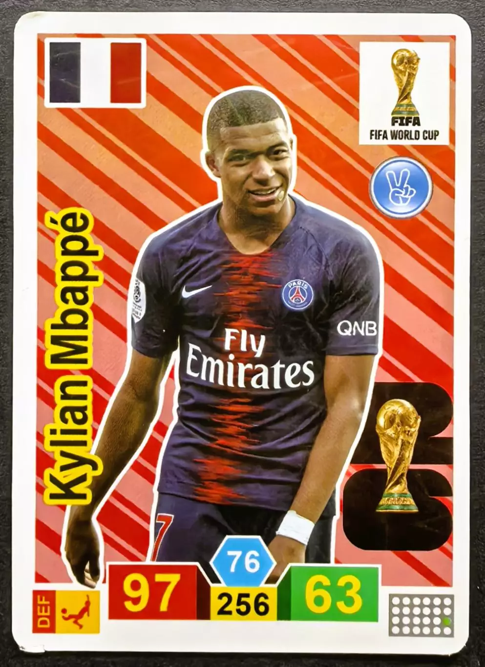 Карточка PANINI. Чемпионат мира по футболу 2026. Килиан Мбаппе. Франция.