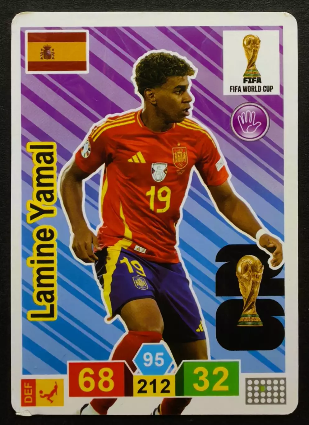 Карточка PANINI. Чемпионат мира по футболу 2026. Ламин Ямаль. Испания.