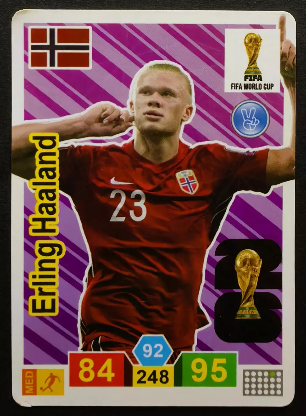 Карточка PANINI. Чемпионат мира по футболу 2026. Эрлинг Холанн. Норвегия.