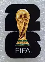 Значок. Чемпионат мира по футболу 2026. Эмблема черная.
