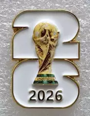 Значок. Чемпионат мира по футболу 2026. Эмблема белая.