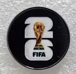 Значок. Чемпионат мира по футболу 2026. Эмблема белая. Круглый.