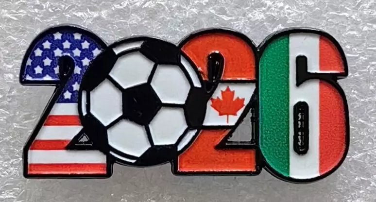 Значок. Чемпионат мира по футболу 2026. США. Канада. Мексика. (2)