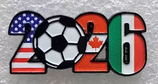 Значок. Чемпионат мира по футболу 2026. США. Канада. Мексика. (2)