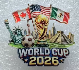 Значок. Чемпионат мира по футболу 2026. США. Канада. Мексика. (4)