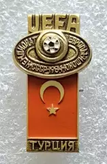 Значок. Чемпионат Европы по футболу среди юношей. СССР 1984. Турция.