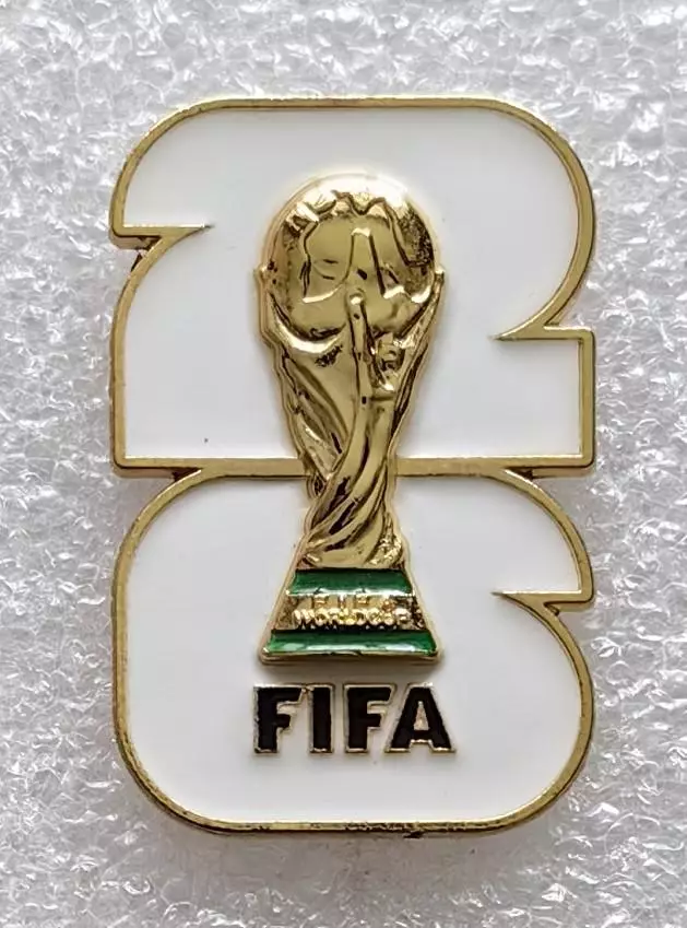 Значок. Чемпионат мира по футболу 2026. Эмблема белая. ФИФА.