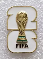 Значок. Чемпионат мира по футболу 2026. Эмблема белая. ФИФА.