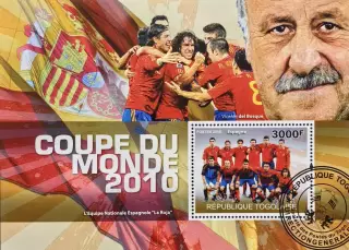 Блок. Того 2010. Чемпионат мира по футболу 2010. Сборная Испания
