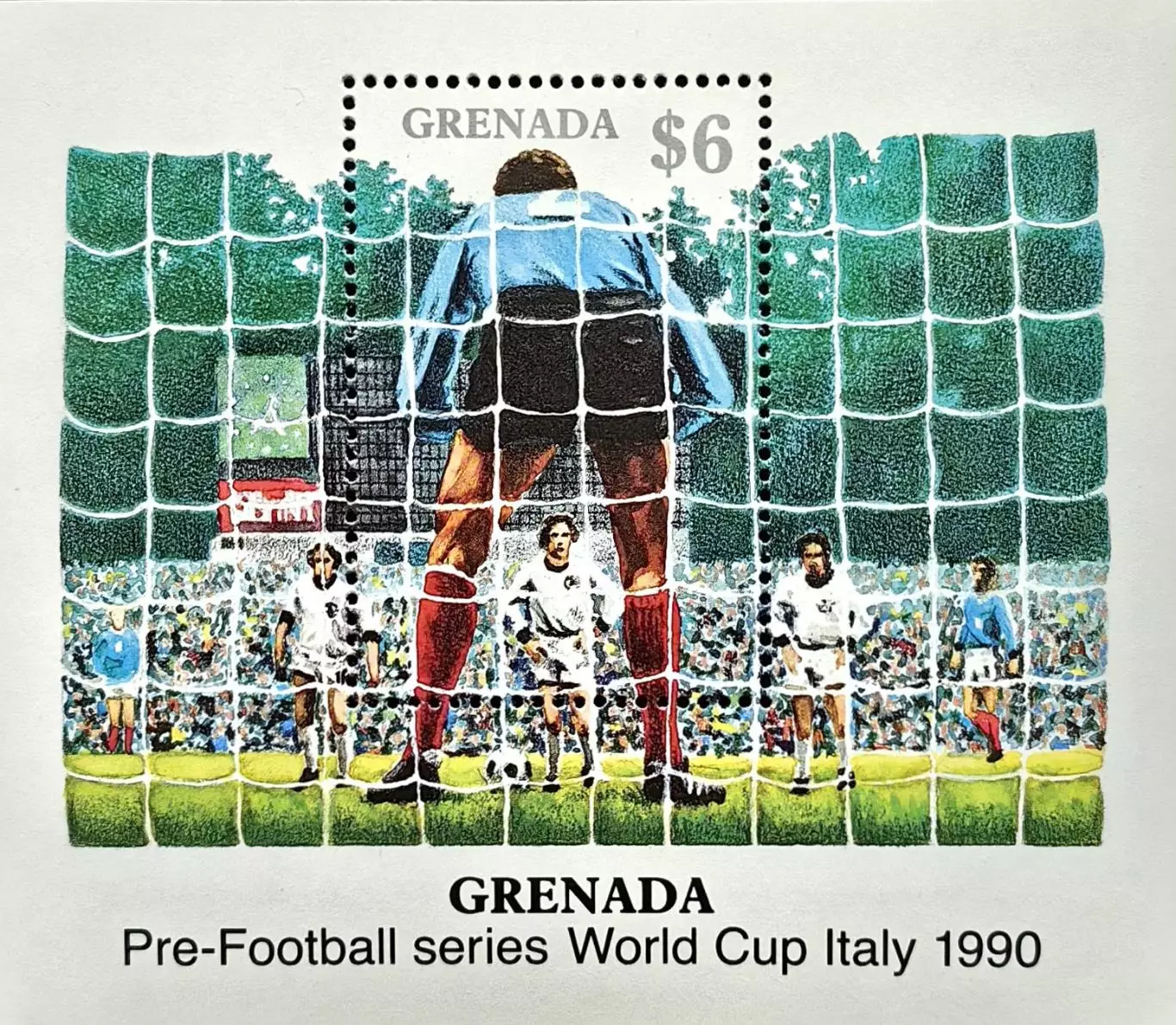 Блок. Гренада 1990. Чемпионат мира по футболу. Италия 1990.
