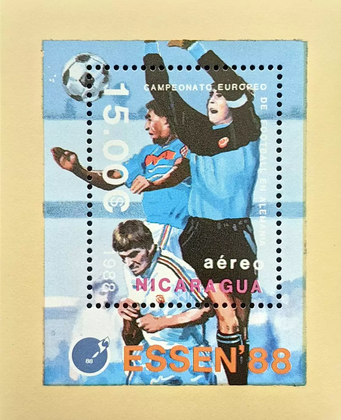 Блок. Никарагуа 1988. Чемпионат Европы по футболу. Германия 1988.