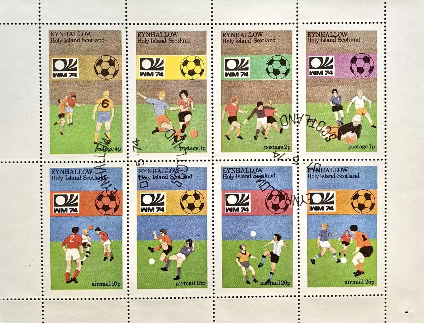 Малый лист. Шотландия 1974. Чемпионат мира по футболу. Германия 1974.