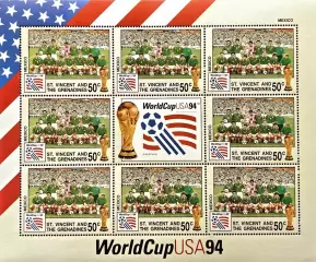 Малый лист. Сент-Винсент и Гренадины 1994. ЧМ по футболу. США 1994. Сб. Мексика.