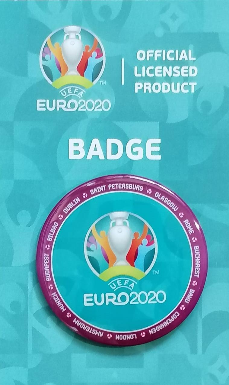 Значок. Чемпионат Европы по футболу 2020. Эмблема.