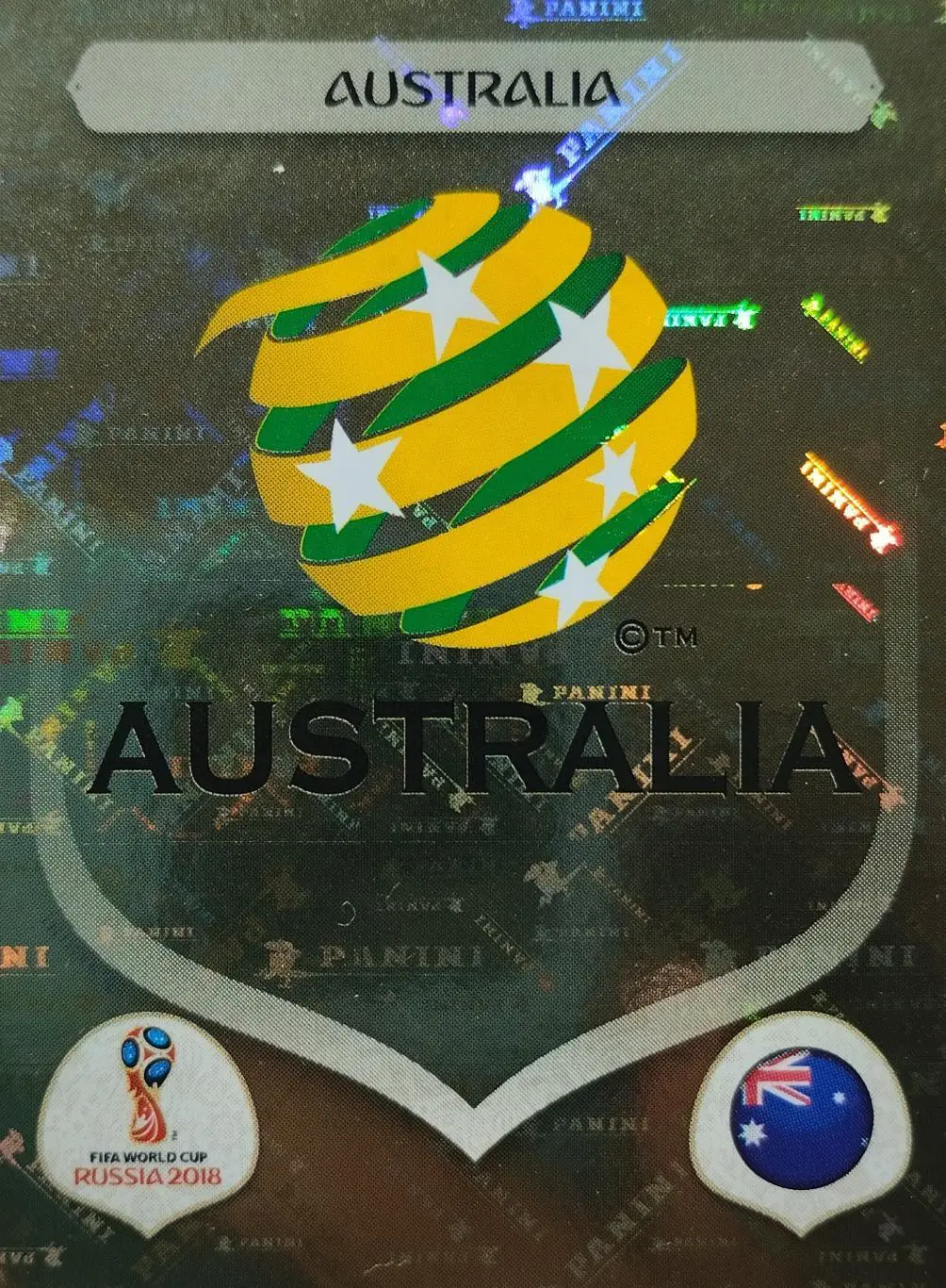 Наклейка. Чемпионат мира по футболу. 2018. №212. AUSTRALIA.