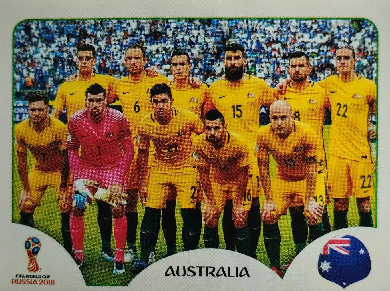 Наклейка. Чемпионат мира по футболу. 2018. №213. AUSTRALIA.