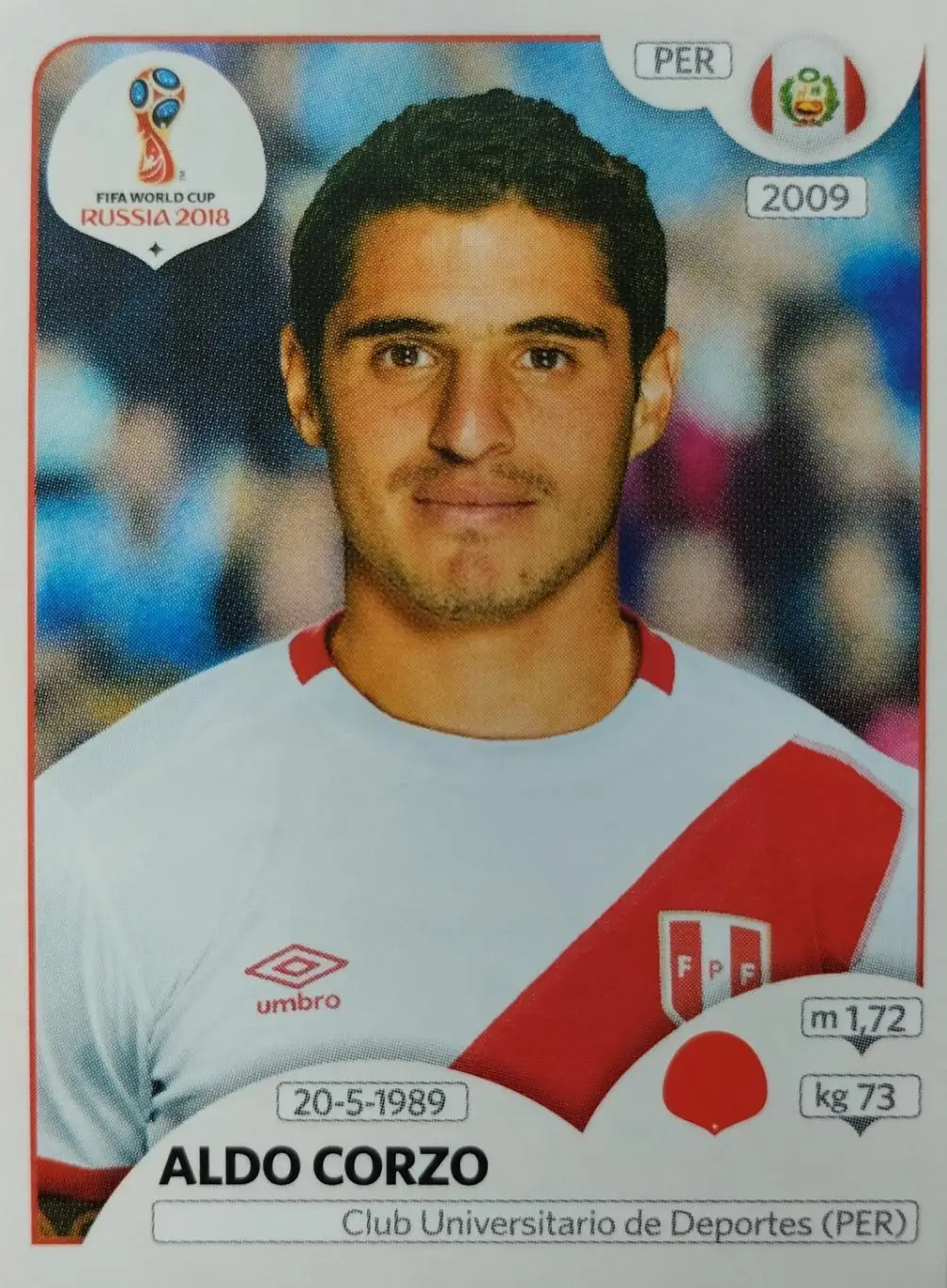 Наклейка. Чемпионат мира по футболу. 2018. №236. ALDO CORZO.