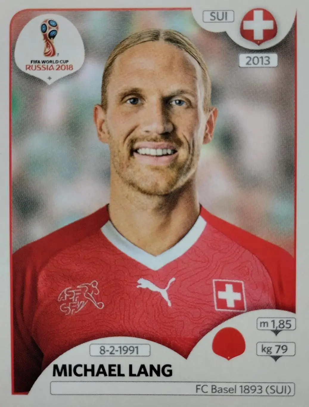 Наклейка. Чемпионат мира по футболу. 2018. №377. MICHAEL LANG.