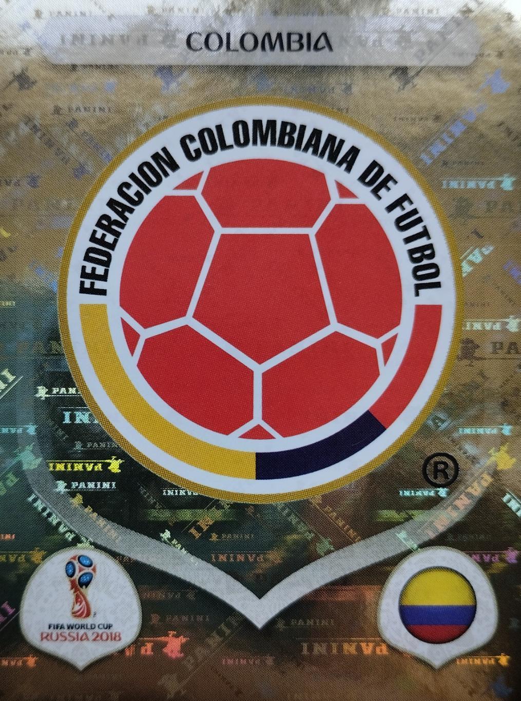 Наклейка. Чемпионат мира по футболу. 2018. №632. COLOMBIA.