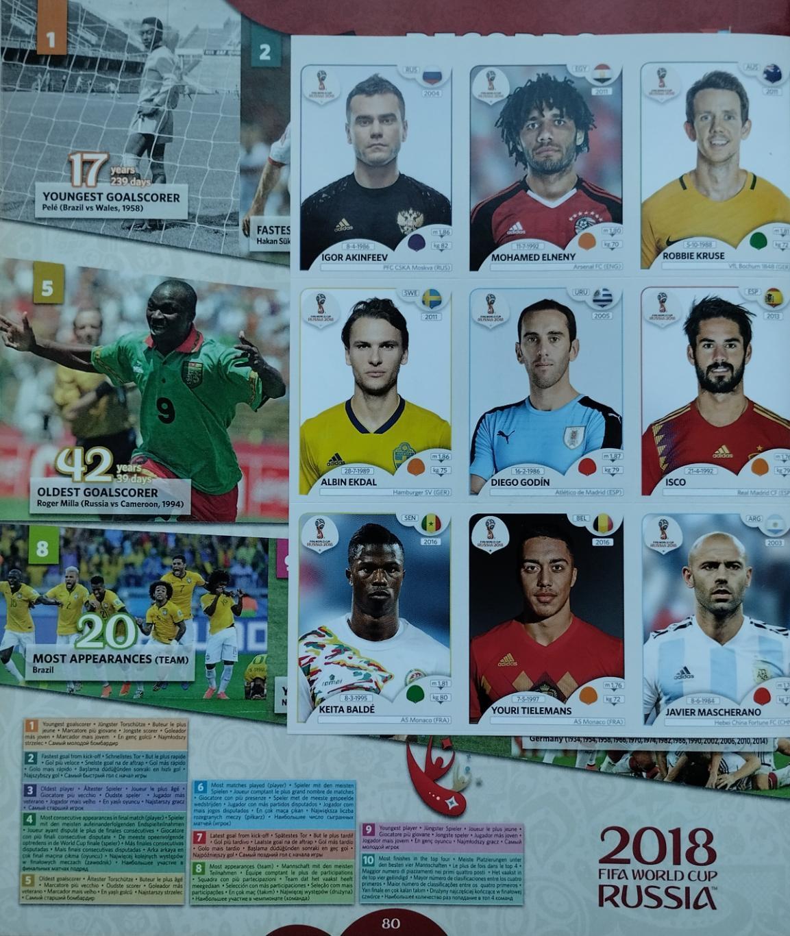 Panini. Альбом для наклеек. Чемпионат мира по футболу 2018. + 15 наклеек. 1
