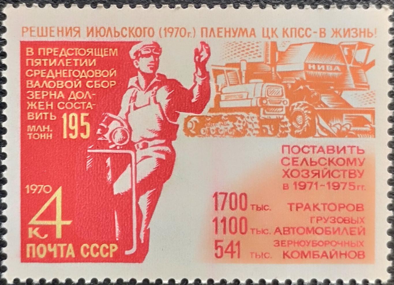 СССР 1970. Решения июльского Пленума ЦК КПСС - в жизнь.