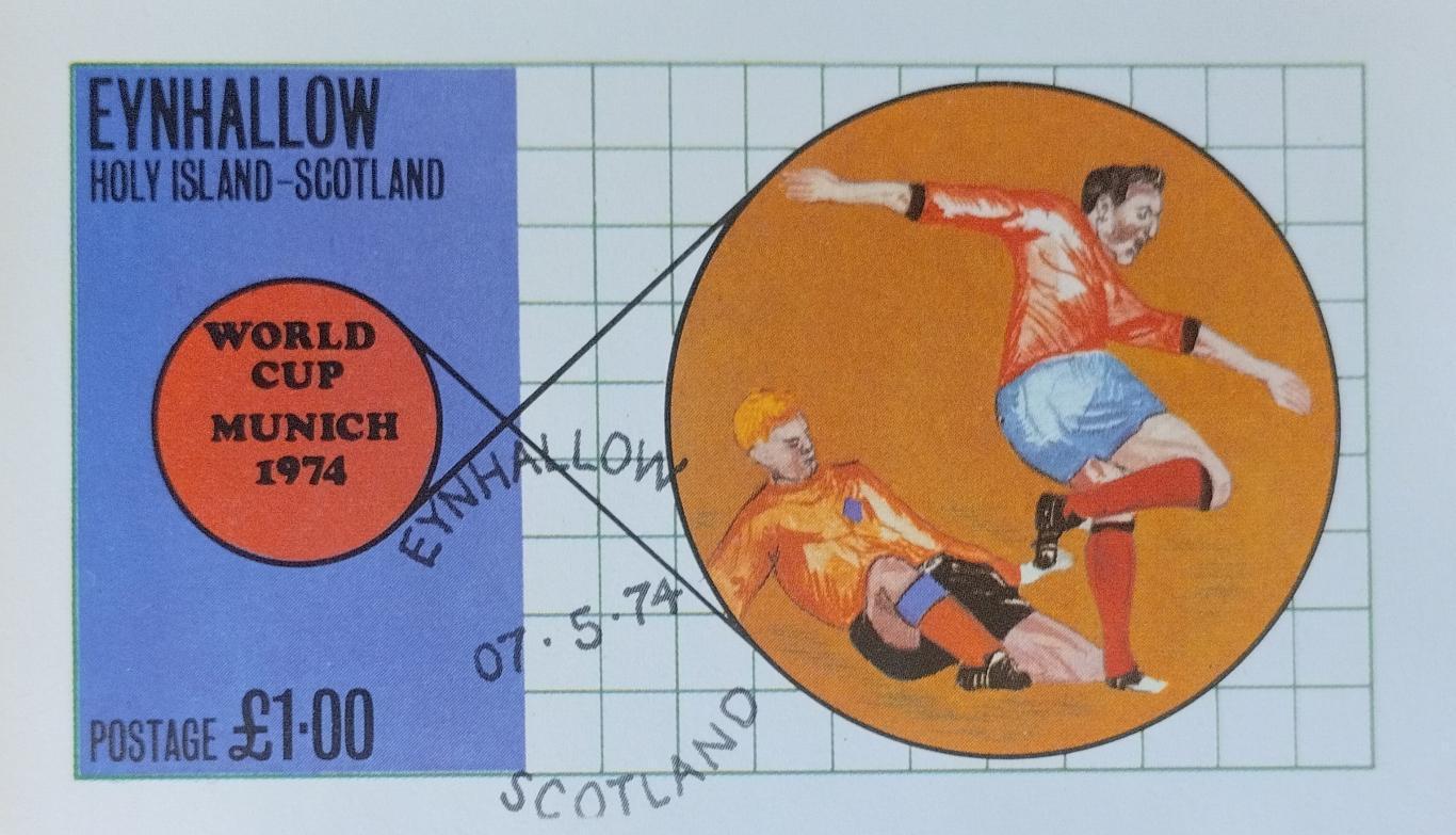 Блок. Шотландия. 1974. Чемпионат мира по футболу. Германия 1974. Б/з.