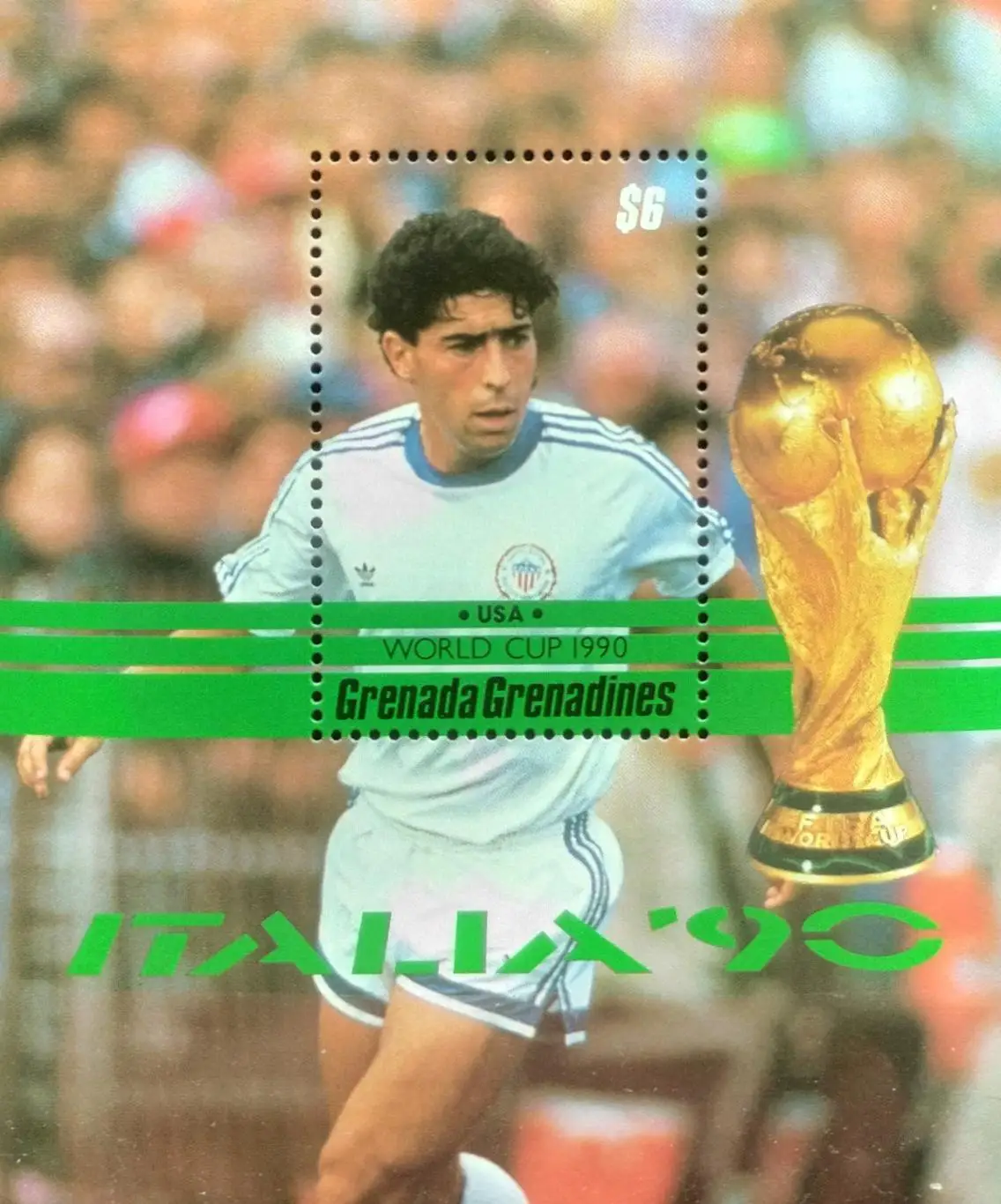 Блок. Гренада 1990. Чемпионат мира по футболу. Италия 1990.