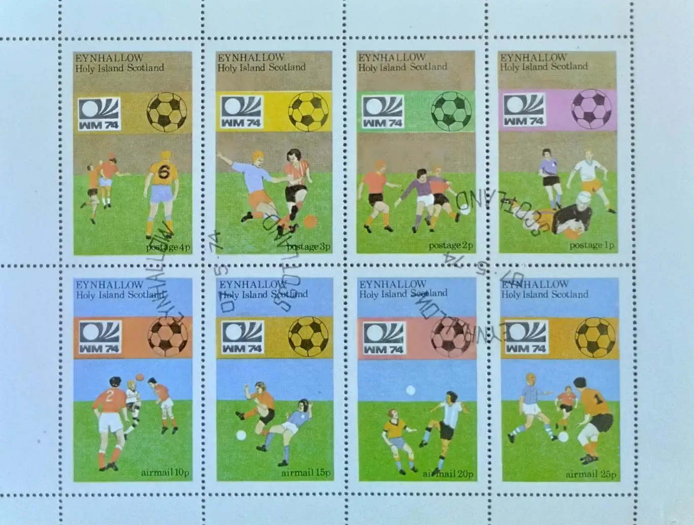 Малый лист. Шотландия 1974. Чемпионат мира по футболу. Германия 1974.